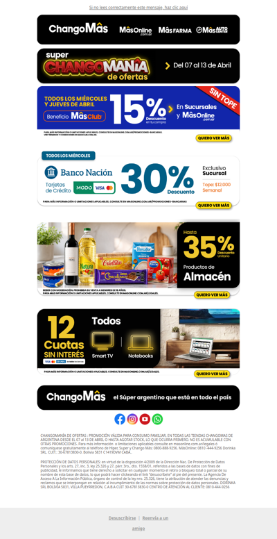 🚨Aprovechá 15% OFF con Mas Club + Changomanía de Ofertas ⚡