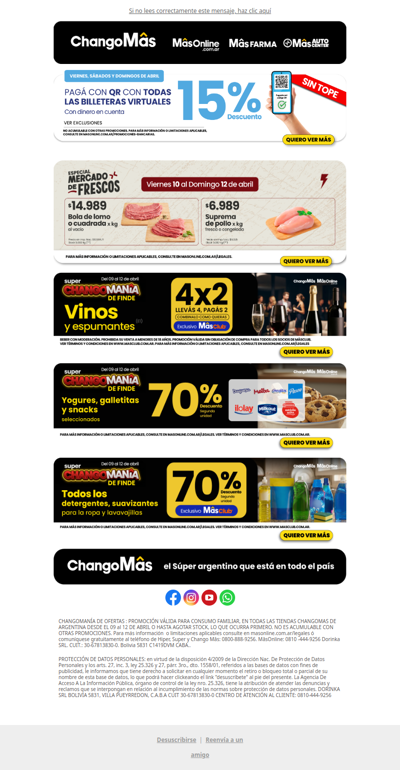 Viernes de Super Changomanía de Ofertas⚡15% con todas las billeteras virtuales 📲