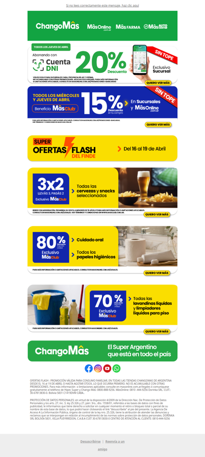 💥Super Ofertas Flash del Finde 💥 20% con Cuenta DNI