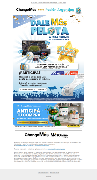 Ya arranca Dale Mâs Pel⚽ta a esta Promo