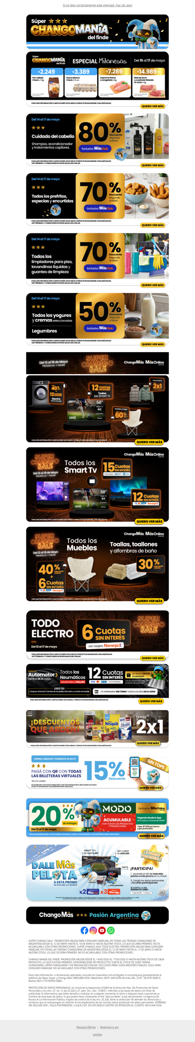 ¡Sigue la Chango Manía del finde! 🛒🔥 ¿Ya aprovechaste?