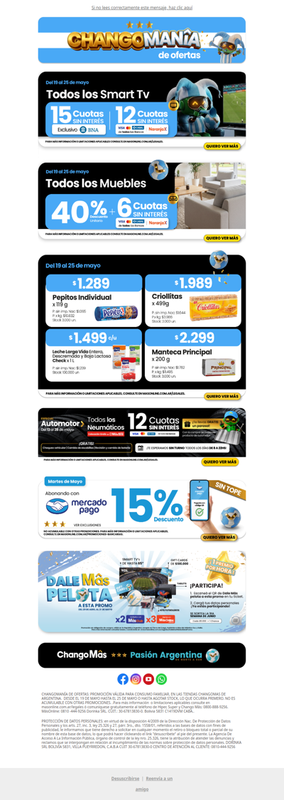 🎯 HOY: Tu billetera rinde más con la Changomanía de ofertas 💸
