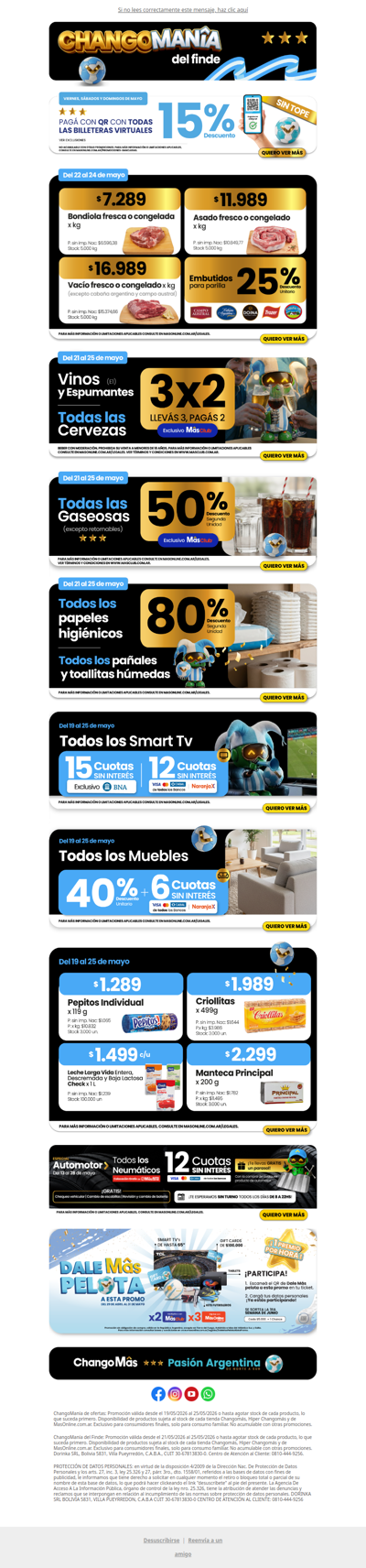 ⚡ ¡Fin de semana FLASH! Changomanía de ofertas y descuentos imperdibles. 🚀