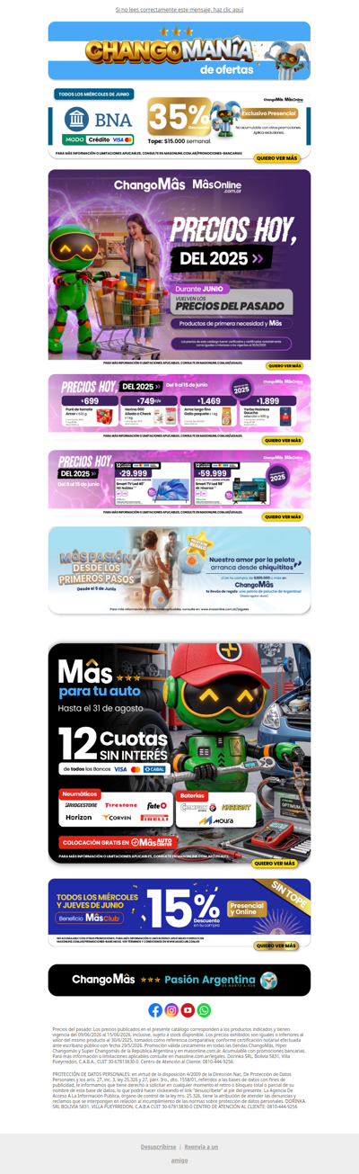 🔥 Miércoles de superahorro: 35% de descuento BNA y Precios de 2025