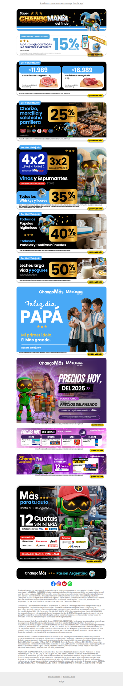 🔥 ¡Prendé la parrilla y festejá a papá! Asado, vacío y 15% OFF con billeteras virtuales 📱