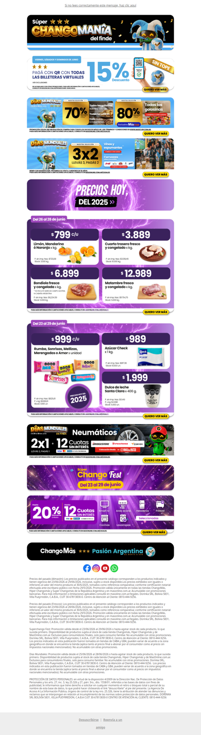 🇦🇷 ¡ChangoMás te banca la juntada con los Días Mundiales y Precios Hoy del 2025! 🛒