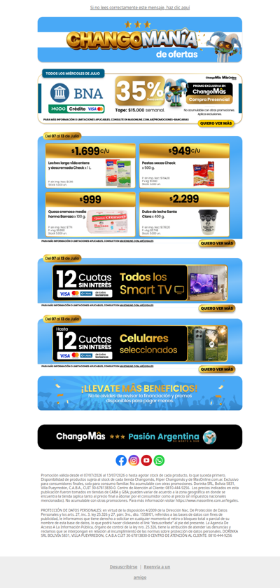¡Ahora relajá hasta el sábado! Mâs ofertas para vos 🇦🇷 ⚽