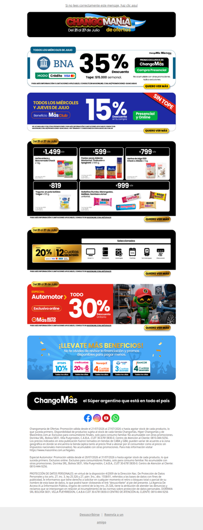👀 Mirá lo que se viene mañana: 35% con Banco Nación y Mâs ahorro para tu compra