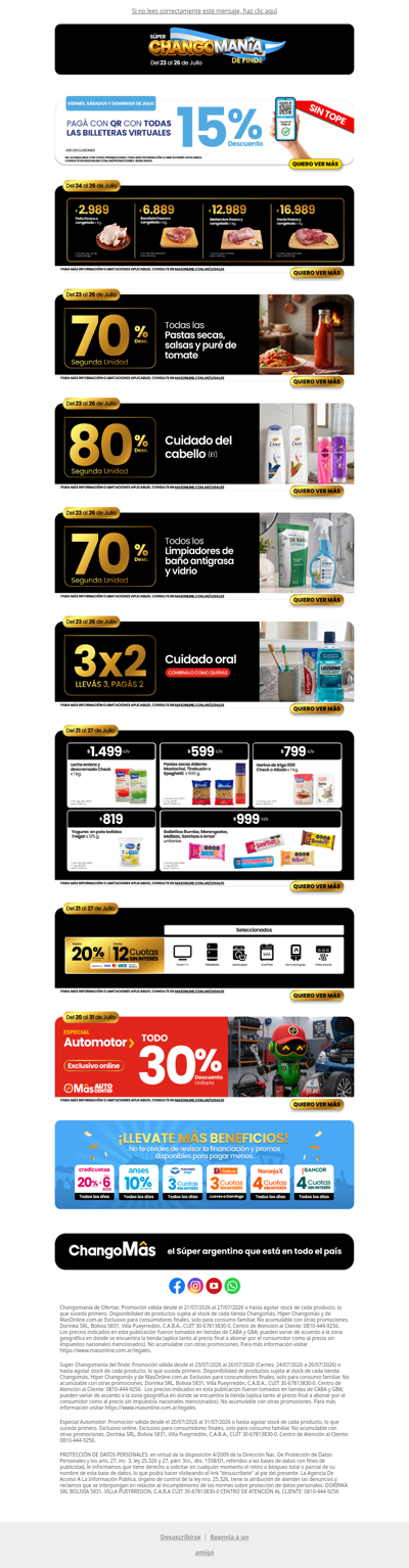 🛒 Prepará la compra del finde: 15% con billeteras virtuales, descuentos en Carnicería y Mâs promos