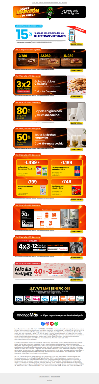 🚀 ¡Arrancó el finde! 🛒 Mirá todas las ofertas que tenemos para vos
