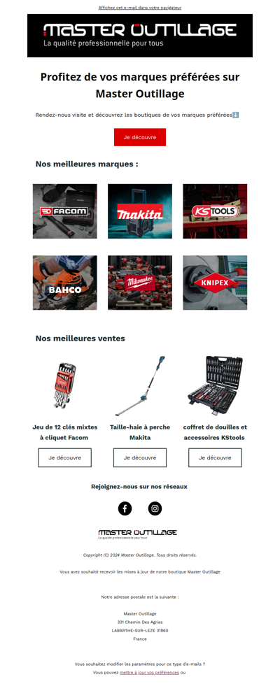 Toutes vos marques préférées sur Master Outillage 🔴⚫