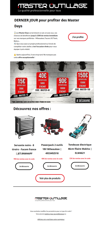 Dernier jour pour vos 150€ de remise ⏰