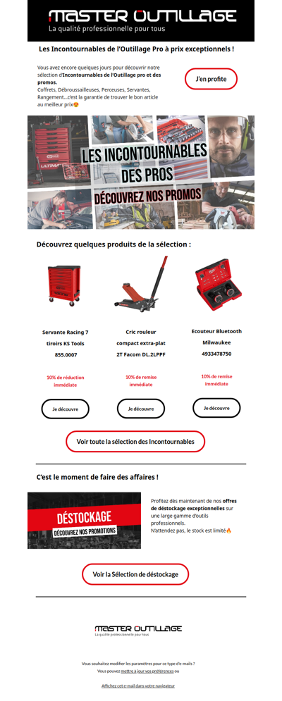 Les Incontournables de l'Outillage à prix réduit🔥
