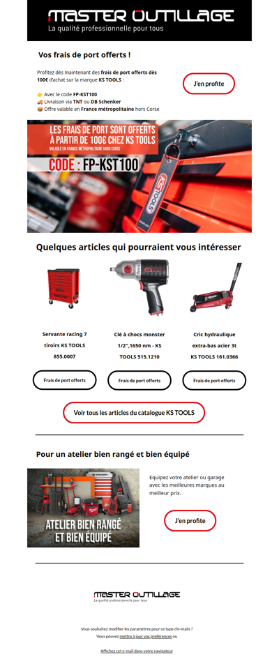 Vos frais de port offerts 🚚