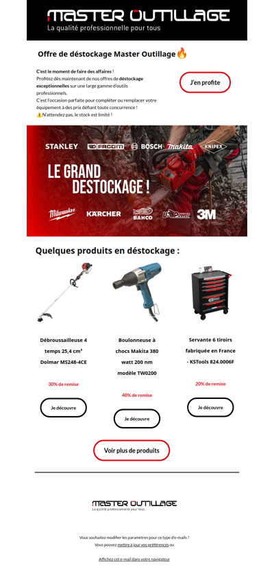 Offre de déstockage🔥