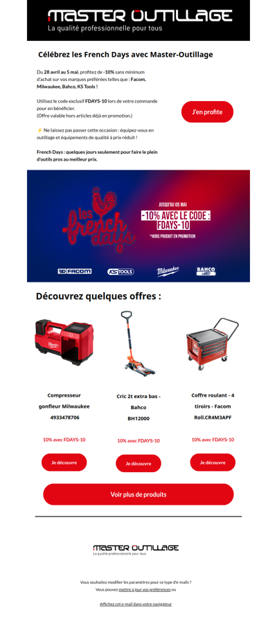 French Days -10% sur vos marques préférées 🔥