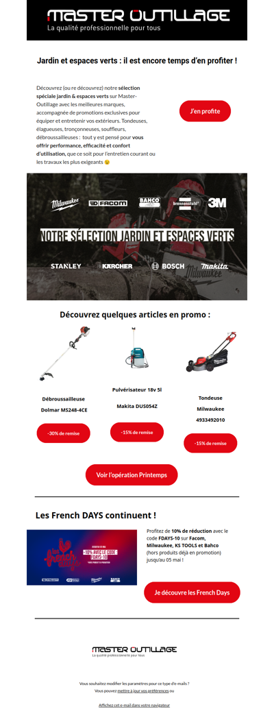 Sélection Jardin & Espaces verts