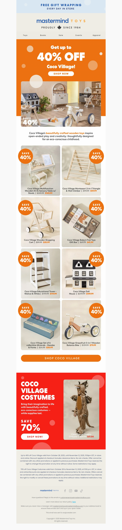 Save Up to 40% on Coco Village! 🧡