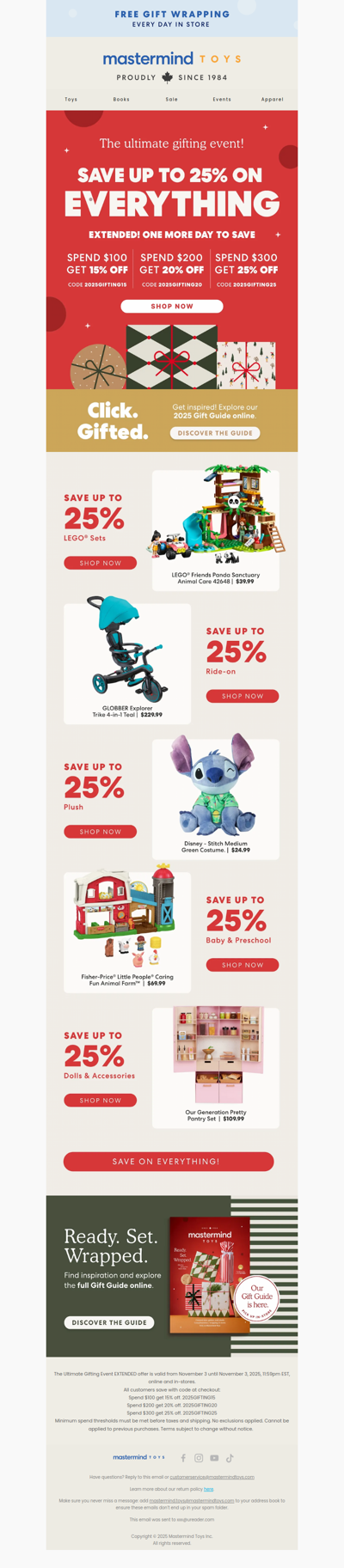 🚨 Extended! 25% OFF EVERYTHING 🚨