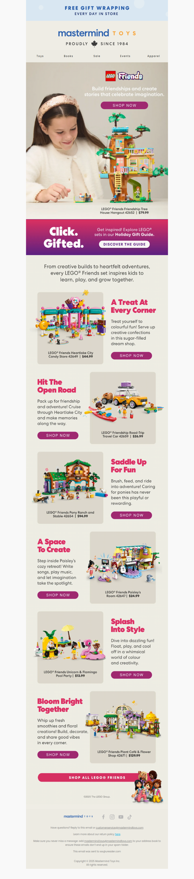 Build. Play. Imagine. LEGO® Friends Awaits.