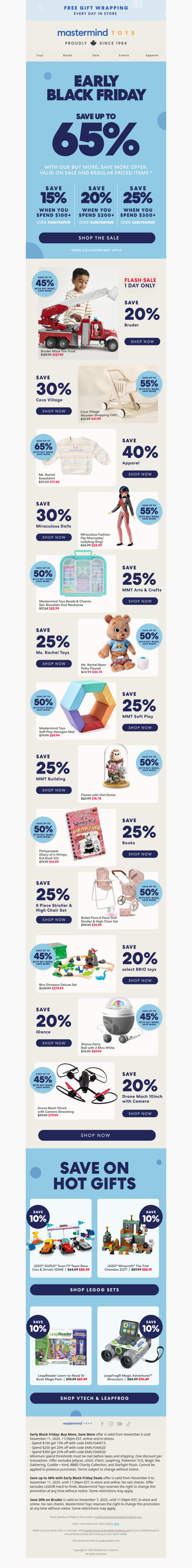 UP TO 65% OFF: Early Black Friday Savings 🔥