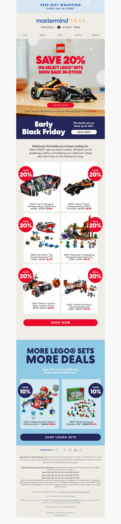 Save 20% on Your Favourite LEGO® Sets ✨