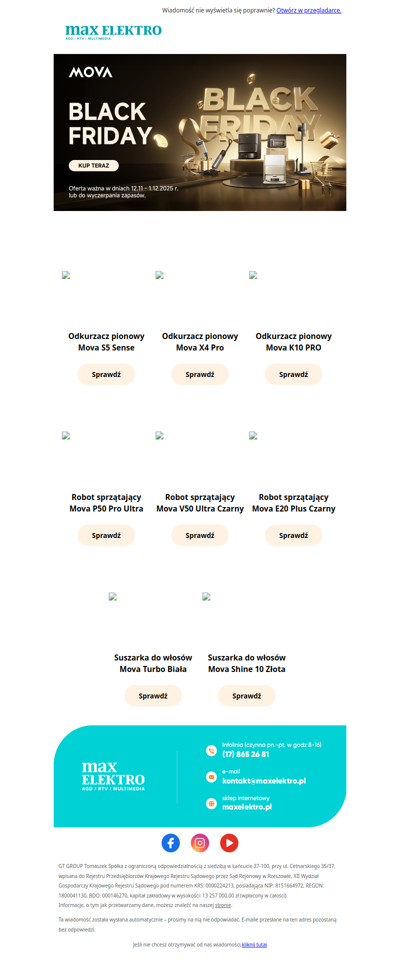 Okazje na Black Friday od MOVA właśnie ruszyły 🚀