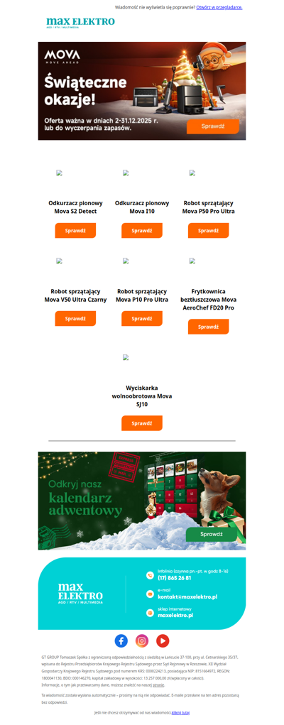 🎉 Świąteczne okazje z MOVA!