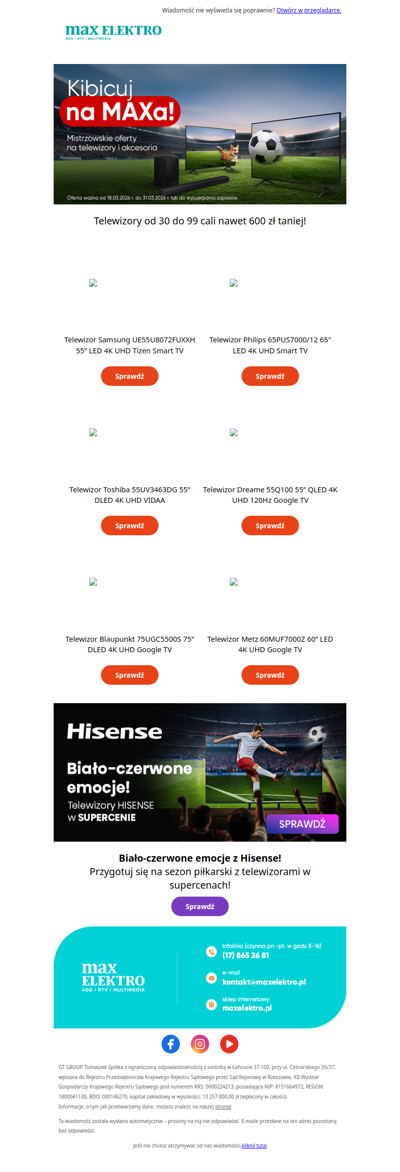 📺 Czas na nowy telewizor?