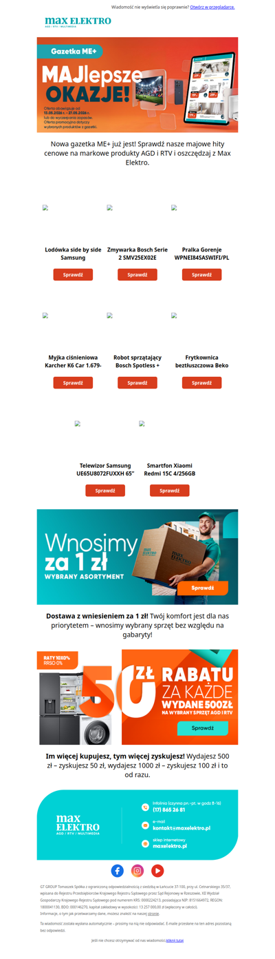 📌 MAJlepsze okazje | 50 za 500 | Wnosimy za 1 zł