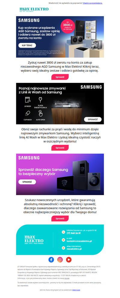 🔔 Co nowego w promocji od Samsung? Odbierz nawet 3800 zł zwrotu!