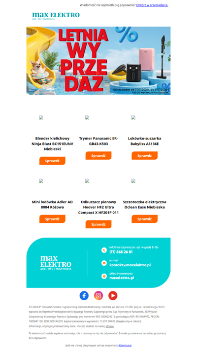 📣Letnia wyprzedaż na małe AGD!