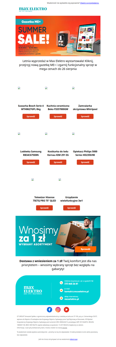 ☀️ Summer Sale z ME+ | Wnosimy za 1 zł