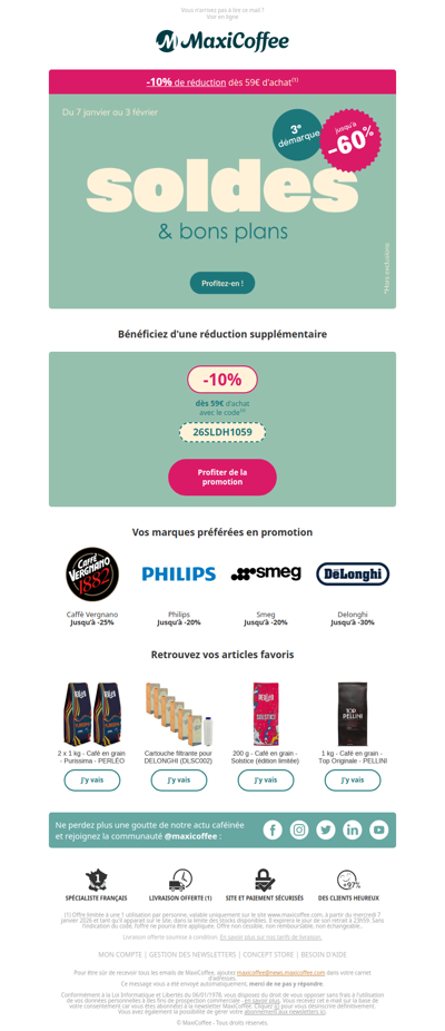 Jusqu'à -60% : les Soldes continuent 😱