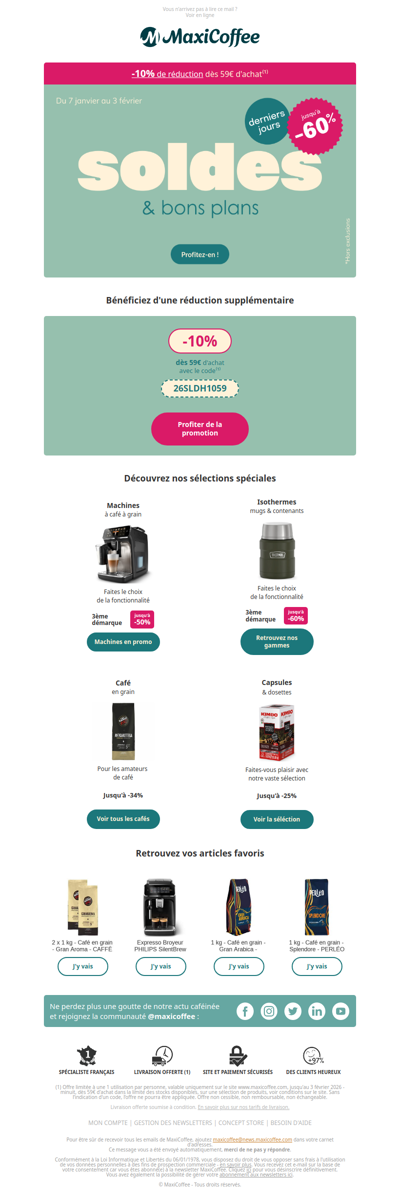 Derniers jours, jusqu'à -60% ⚡