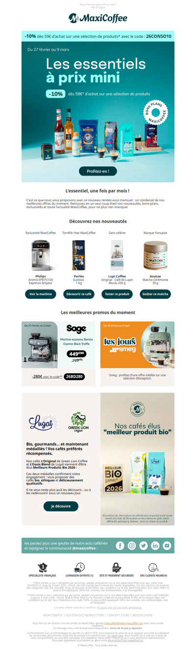 Nos meilleures offres du moment sont dans cet e-mail !