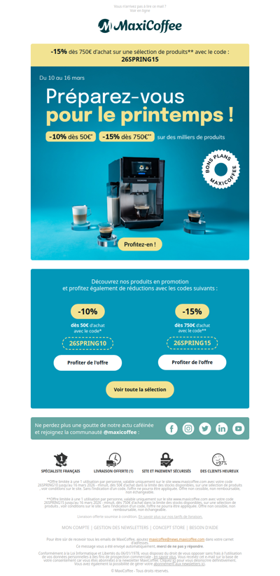 Les bons plans de Printemps, c'est maintenant !