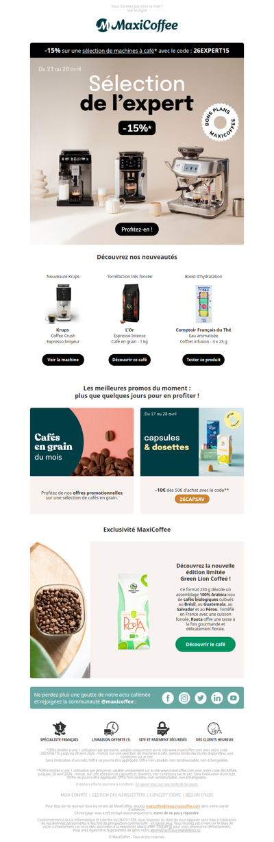 Sélection à -15% et les actus du mois 🔥