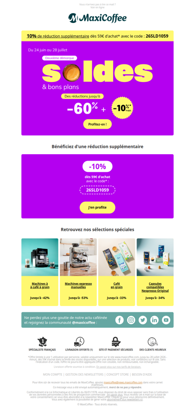 2ème démarque : jusqu’à -60% c’est maintenant !