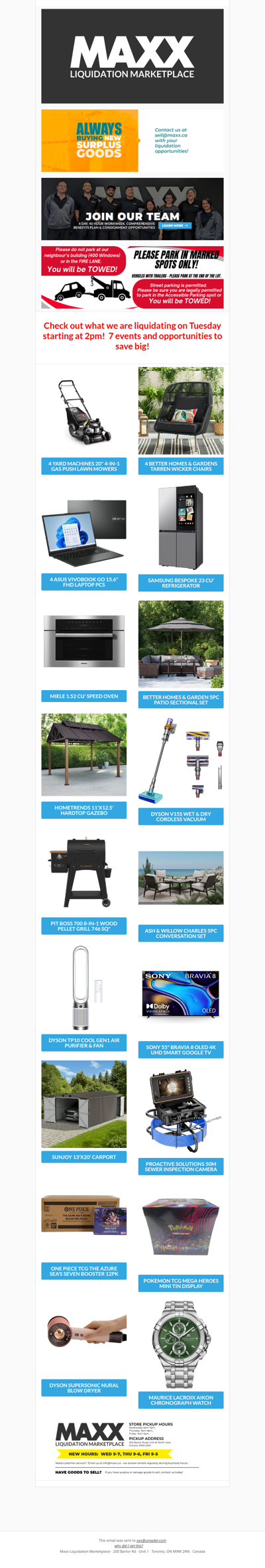 Maxx showers you in savings in April!  Take cover starting at 2pm on Tuesday!!