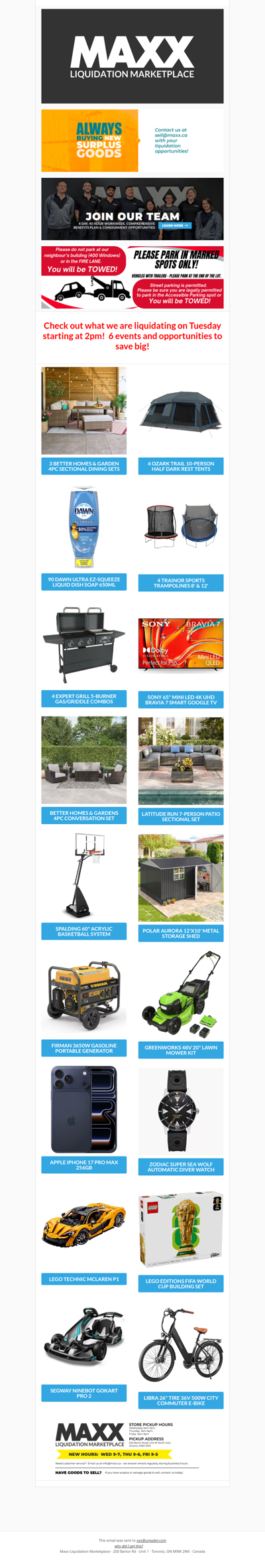 Treat yourself for less at Maxx with over 2,000 chances to save BIG starting @ 2pm on Tuesday!