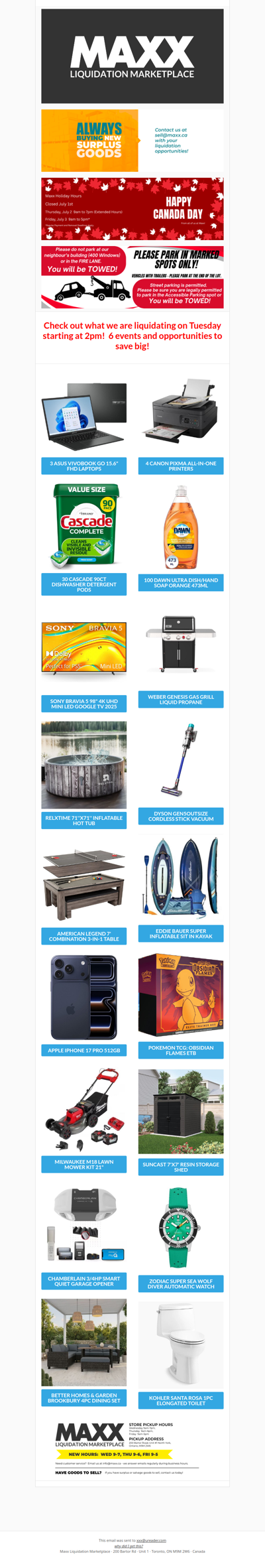 With over 2000 great items selling on Tuesday at Maxx, there is something for everyone!