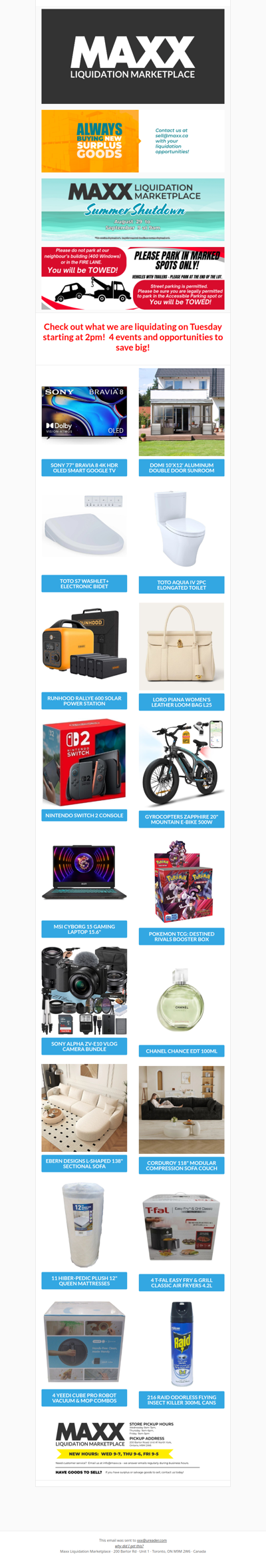 Tuesdays are never boring at Maxx!  We are offering in-demand, unique items for all!  Join us at 2pm!