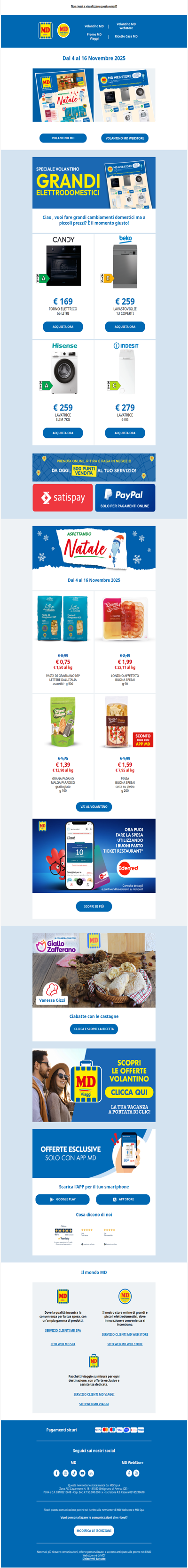 Ciao , scopri le ultime offerte dal mondo MD Dal 4 al 16 Novembre 2025