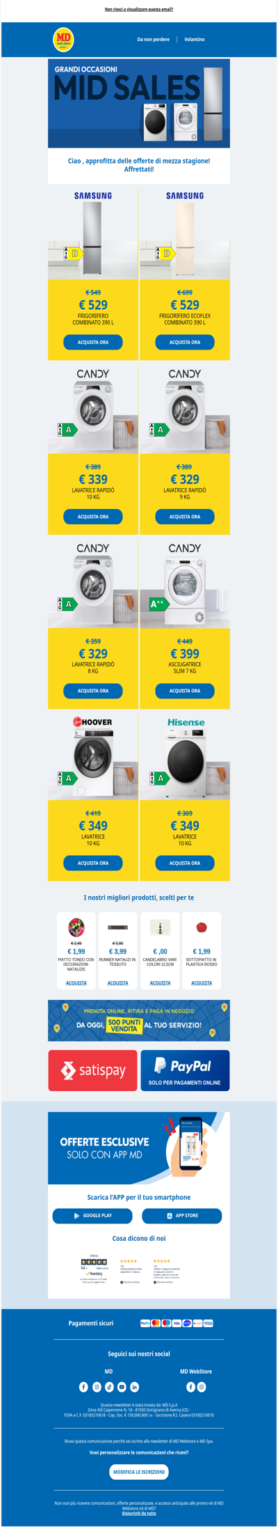 Ciao , sono arrivati gli sconti di mezza stagione!