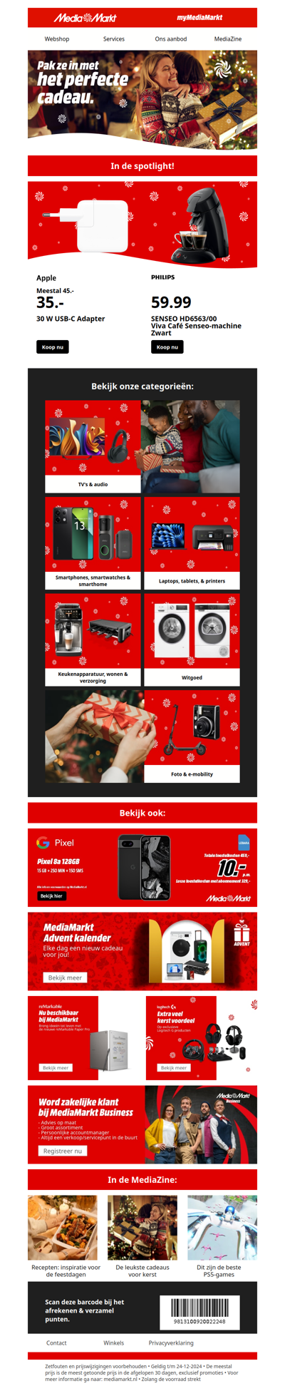 Het cadeau-seizoen is begonnen! Vind de perfecte geschenken bij MediaMarkt