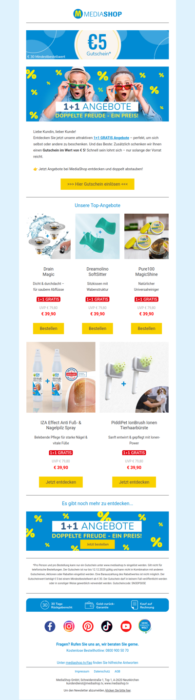 🎉Jetzt doppelt sparen und € 5 Rabatt sichern