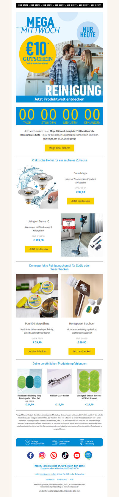 🧽 Blitzblank ins neue Jahr – mit € 10 Rabatt!