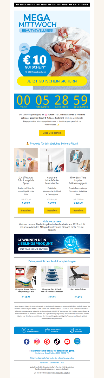 ⌛ Schnell sein lohnt sich – Midweekdeal endet bald!