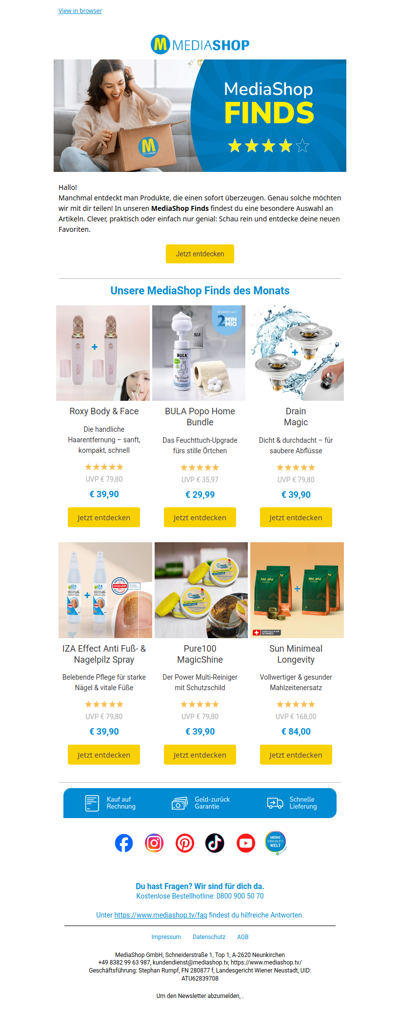 Deine neuesten MediaShop Finds sind da!